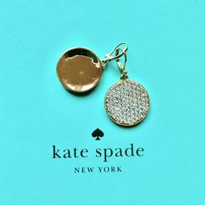 KATE SPADE Bright Spot leverdrop gold and pavé crystal drop earrings